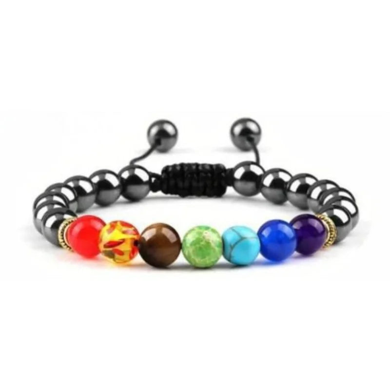 Pulsera 7 chakras hechas a mano para hombres, mujeres y niños.