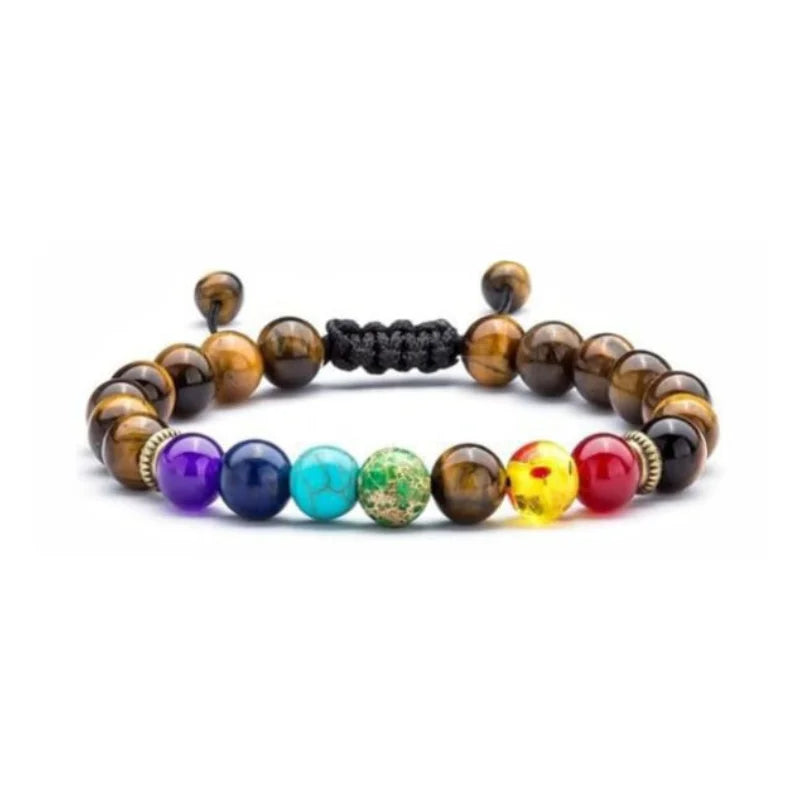 Pulsera 7 chakras hechas a mano para hombres, mujeres y niños.
