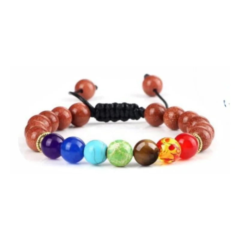 Pulsera 7 chakras hechas a mano para hombres, mujeres y niños.