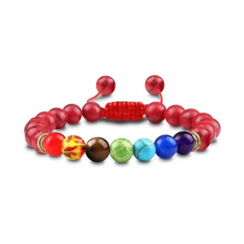Pulsera 7 chakras hechas a mano para hombres, mujeres y niños.