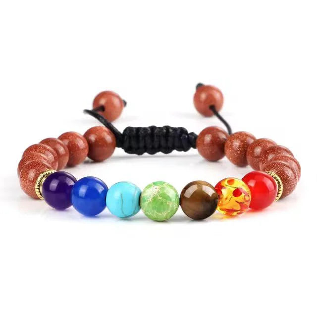 Pulsera 7 chakras hechas a mano para hombres, mujeres y niños.