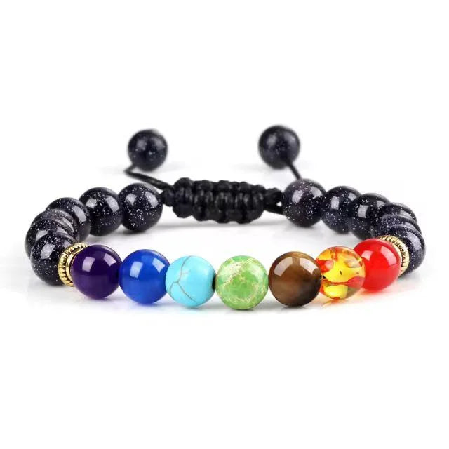 Pulsera 7 chakras hechas a mano para hombres, mujeres y niños.
