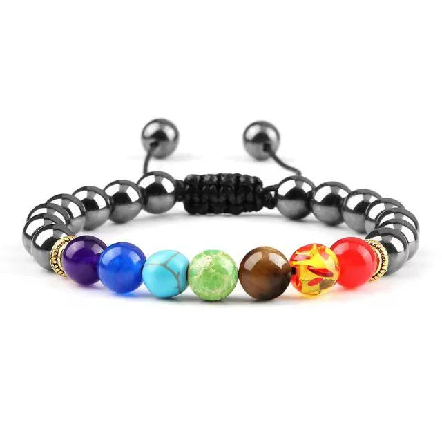 Pulsera 7 chakras hechas a mano para hombres, mujeres y niños.